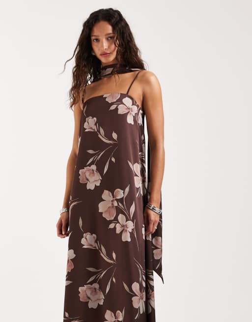 asymmetrical cape dress Asymmetrical Satin Cape Dress