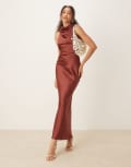 [Pretty Lavish] Pretty Lavish Everlee cowl maxi dress in copper-Orange 10 Copper