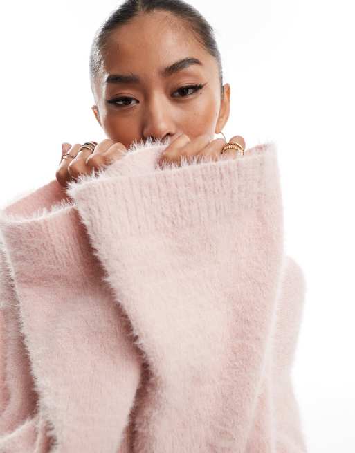 Fluffy Sweater Bright Pink Fluffy Jumper Fun Fun Couture Girls