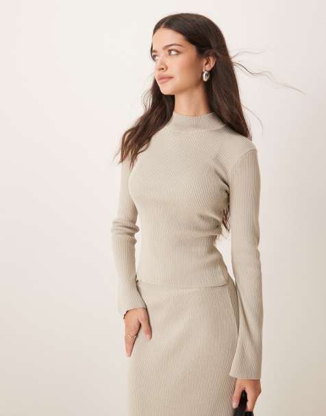 Pretty Lavish - Gebreide top in metallic grijs, deel van co-ord set - view 1