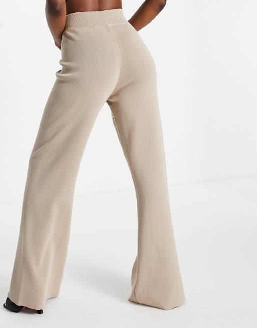 Pretty Lavish Hayden knitted co-ord trousers in beige, 2 of 4