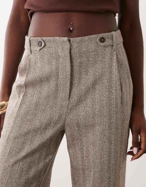 Pretty Lavish high waisted tailored pants in taupe, 4 of 5