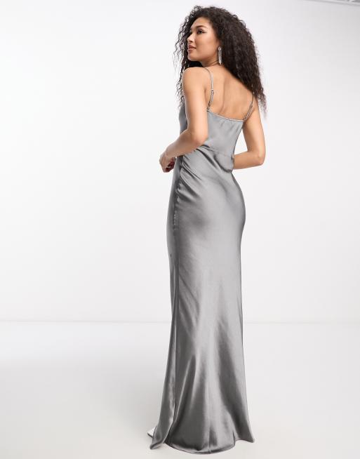 Grey cowl neck dress best sale