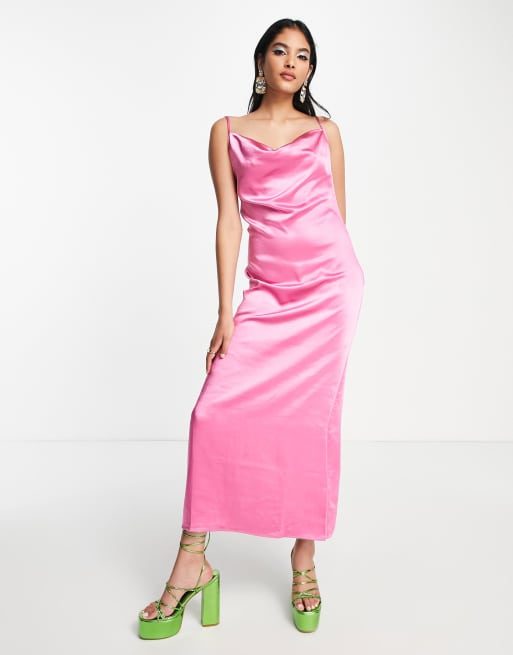 Priya Slip Maxi Dress - Pink – Pretty Lavish