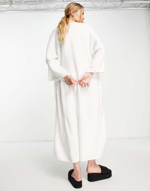 Pretty Lavish kimono sleeve knitted cardigan in cream, 2 of 4