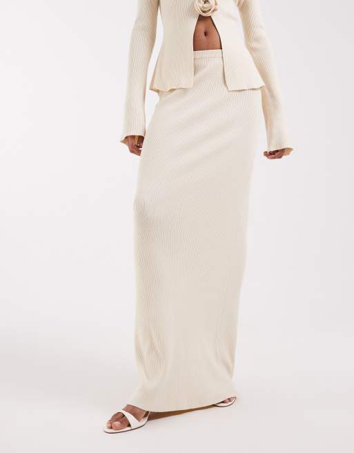 Pretty Lavish knit maxi skirt in stone - part of a set, 2 of 5