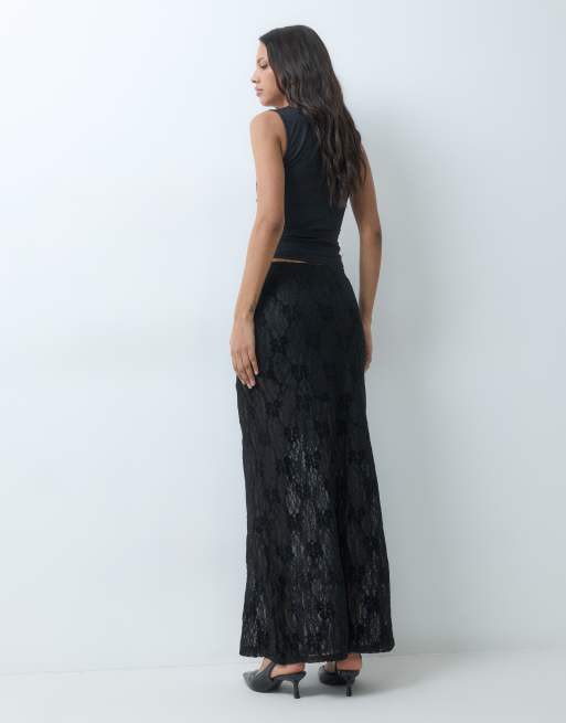 Pretty Lavish lace skirt co-ord in black, 5 of 5