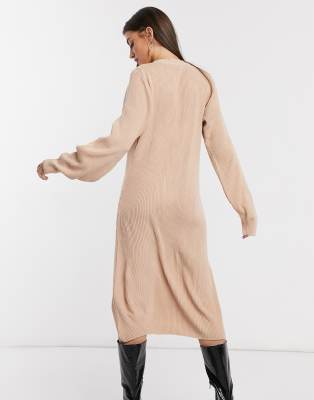 beige longline cardigan
