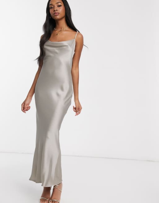 Pretty Lavish maxi cami dress in satin with cowl | ASOS