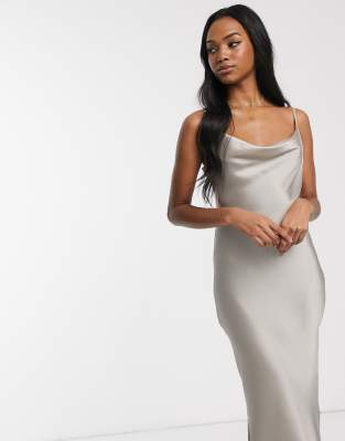 Pretty Lavish maxi cami dress in satin 