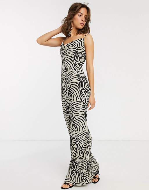 Pretty Lavish maxi cami dress in zebra print