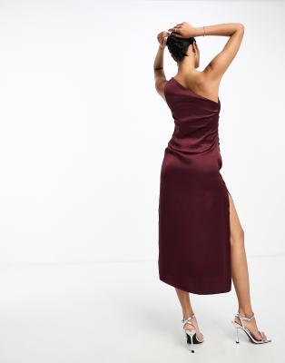 Plum One Shoulder Dress