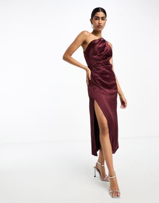 Plum One Shoulder Dress