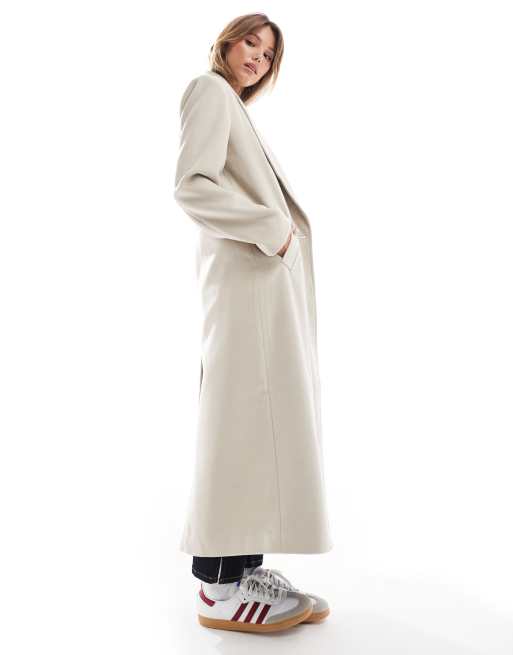 Pretty Lavish - Oversized, skræddersyet frakke i kalkhvid, 2 af 4