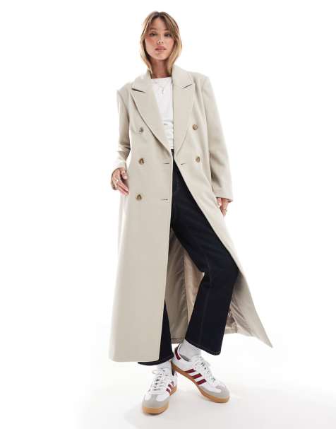Pretty Lavish oversized tailored coat in chalk - view 1