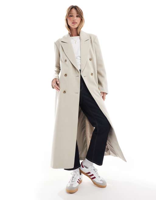 Pretty Lavish oversized tailored coat in chalk | ASOS