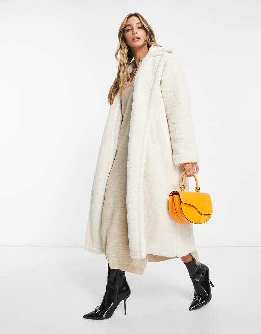 Teddy Oversized Coat - Cream – Pretty Lavish