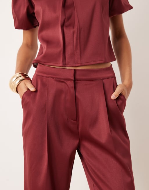 Pantalon Cimarron Taille 37 Bordeaux Satiné - Occasion En Excellent état