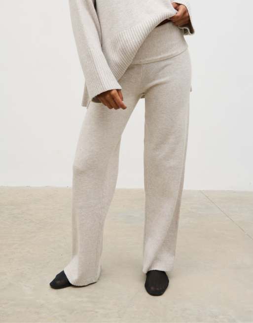 Pretty Lavish - Pantalon en maille d'ensemble à taille rabattue - Gris clair, 2 de 4