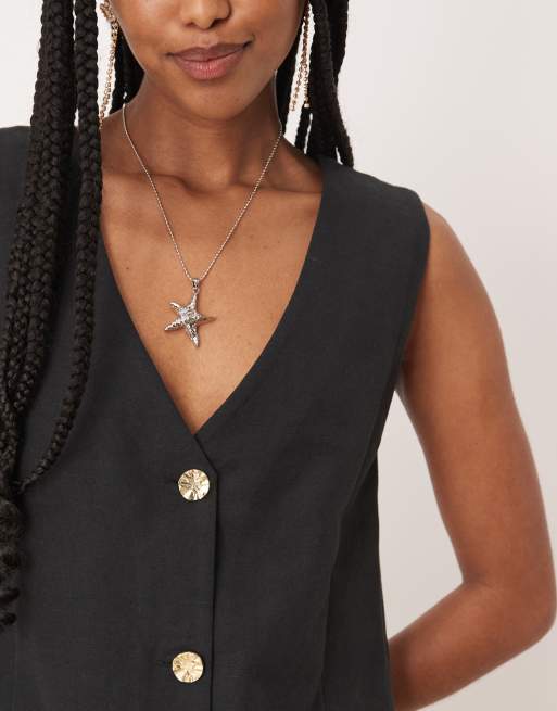 Pretty Lavish reversible button back mini shift dress in black, 4 of 4
