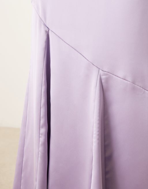 Pretty Lavish - Robe bustier longue avec foulard à l'encolure - Lilas, 4 de 4