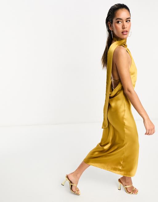 Robe best sale satin jaune