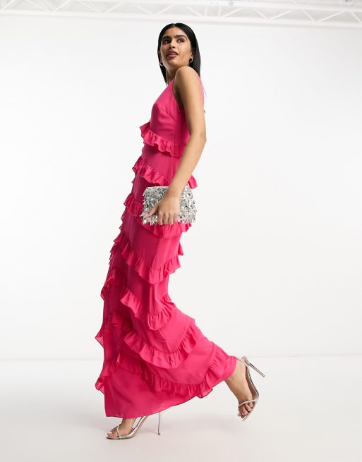 Women's Ruffle Tiered Maxi Dress, Women's Clearance