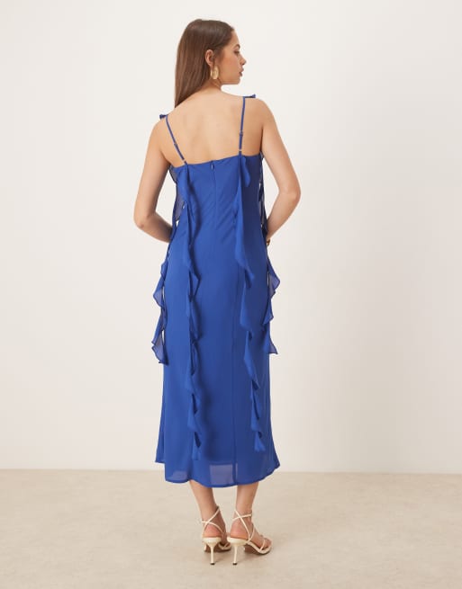 Pretty Lavish Rya midaxi dress in colbalt blue, 3 of 4