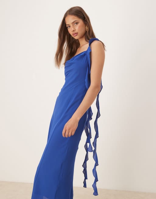 Pretty Lavish Rya midaxi dress in colbalt blue, 4 of 4
