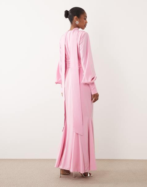Pink Long Sleeve Dresses | Baby Pink Long Sleeve Dresses | ASOS