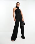 [Pretty Lavish] Pretty Lavish scarf jumpsuit in black 12 Black