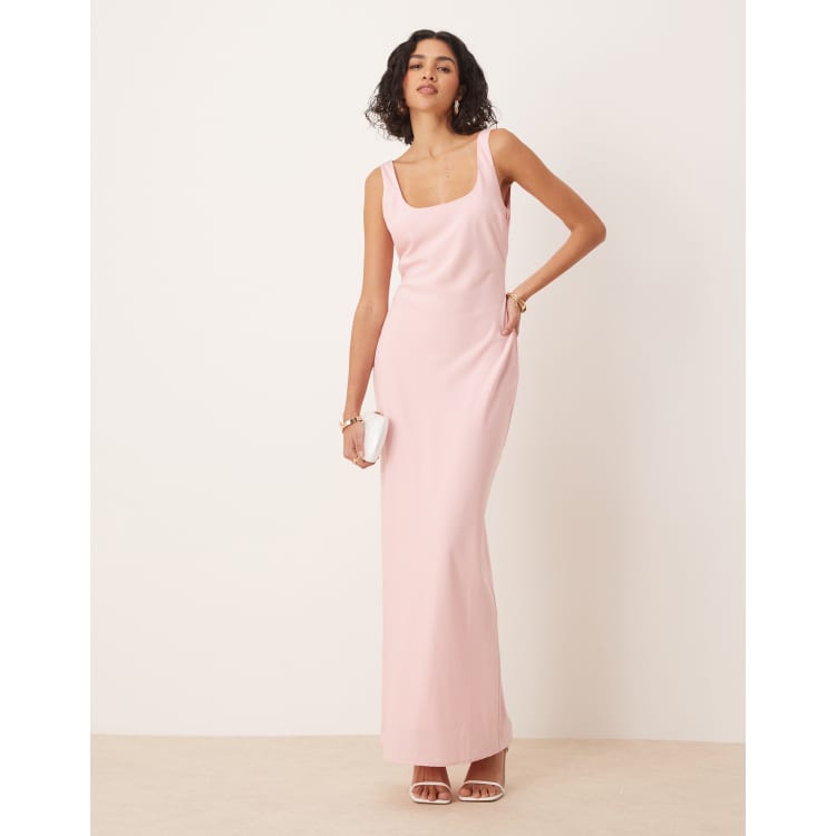 Pretty Lavish scoop neck maxi dress in pink | ASOS