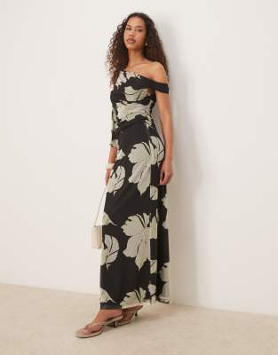Shea maxi skirt in black and cream - part of a set