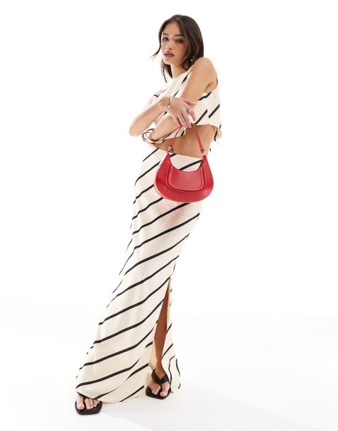 Pretty Lavish maxi skirt co-ord in stripe print