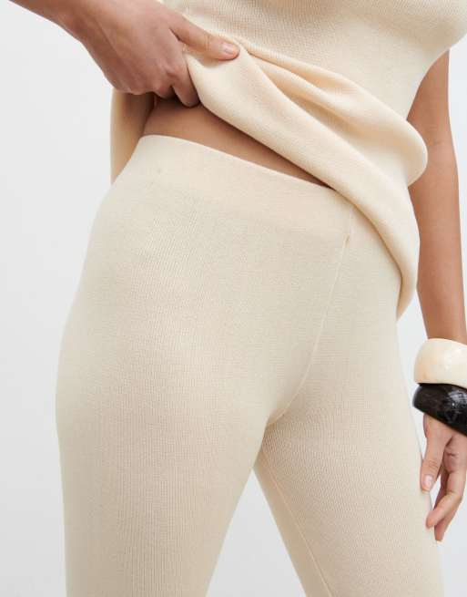 Pretty Lavish – Strick-Hose in Cremeweiß, Kombiteil, 3 von 4