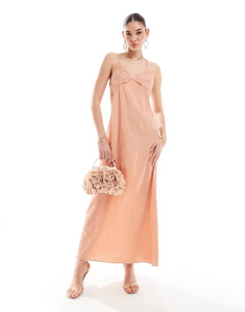 Pretty Lavish – Strukturiertes Maxikleid in Terracotta - view 1