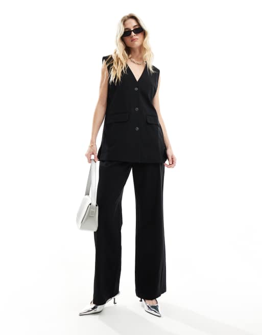 Pretty Lavish tailored pants suit in black (part of a set)