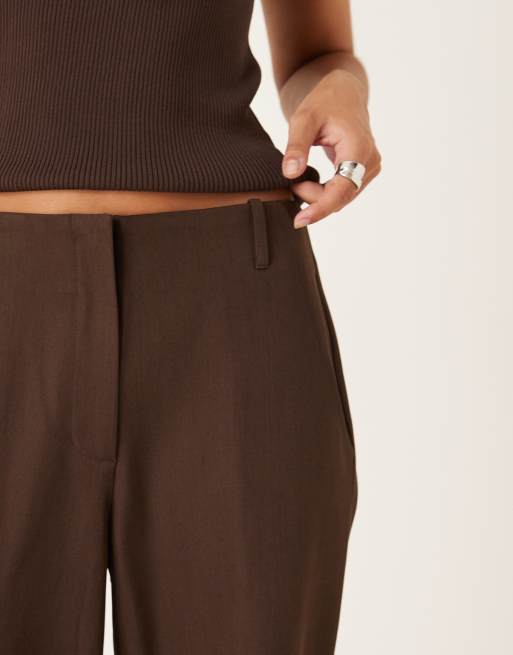 Pretty Lavish tailored wide leg pants in brown, 2 of 5