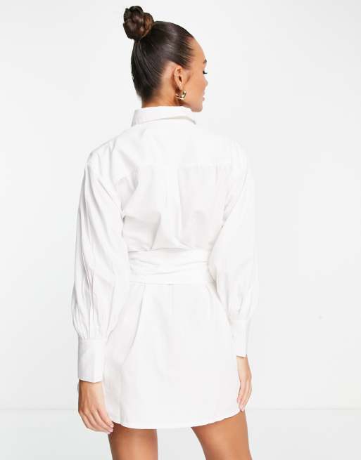 White tie cheap shirt dress