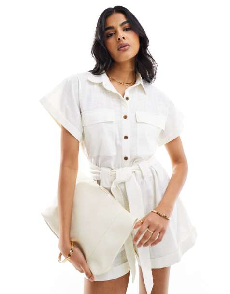 Pretty Lavish – Utility-Playsuit in Beige - view 1