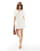 Pretty Lavish - Vestito corto in lino con maniche a sbuffo color avorio