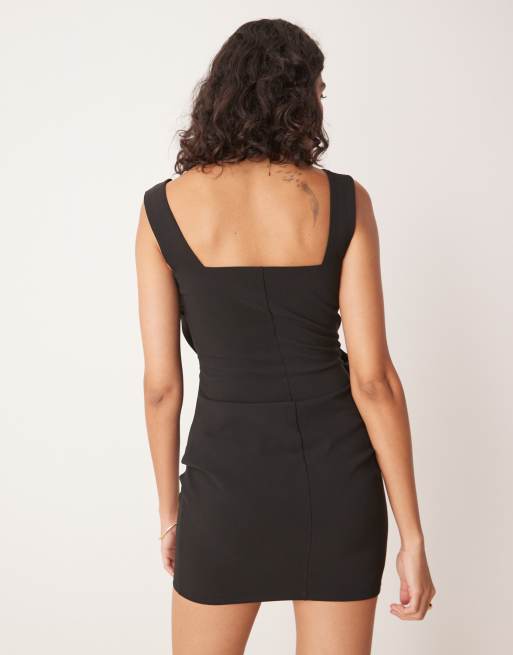 Pretty Lavish - Vestito corto nero con decorazione floreale, 4 di 4