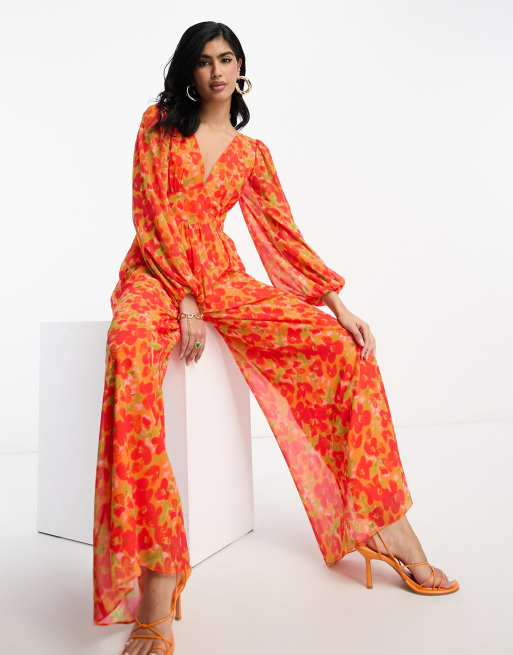 Asos cheap jumpsuit orange