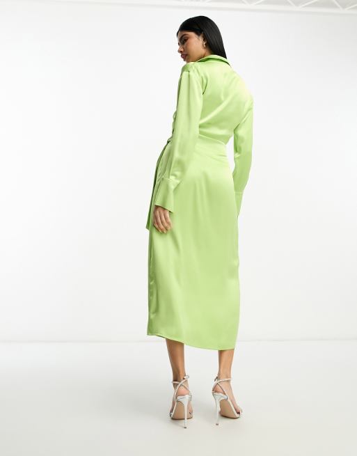 Green on sale satin duster