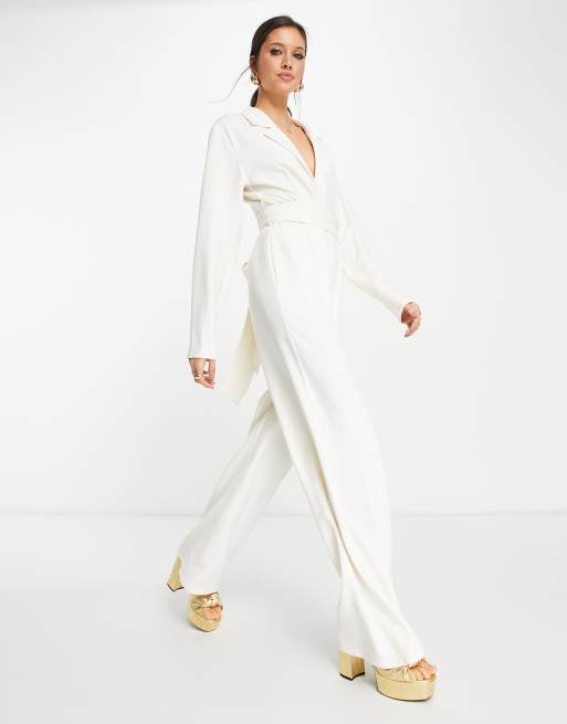 Ladies store cream jumpsuits