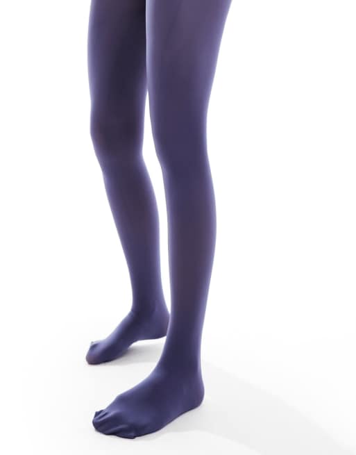 Pretty Polly 60 denier coloured opaque tights in slate blue