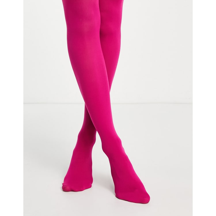 Pretty Polly 60 denier opaque tights in bright pink