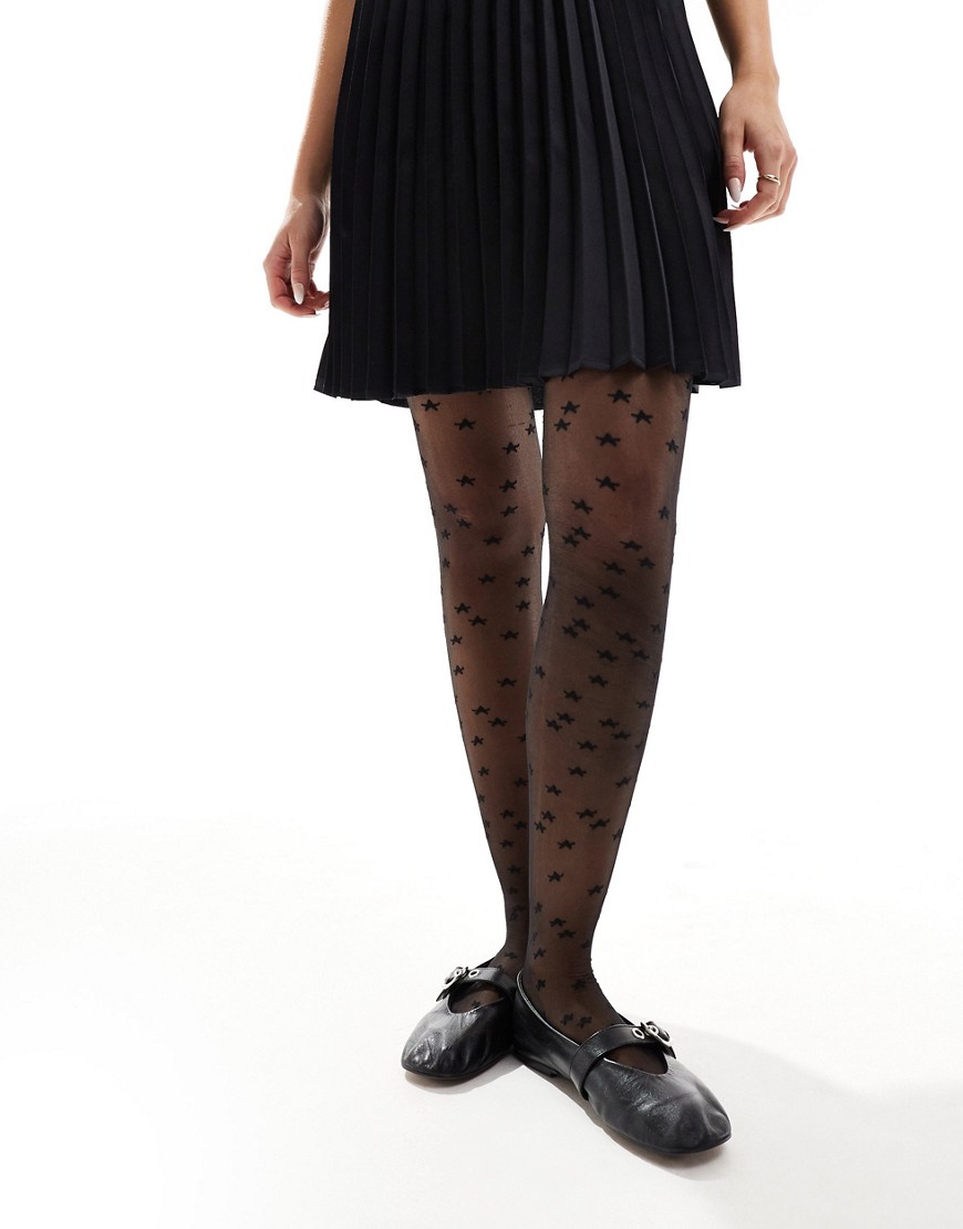 Pretty Polly all over star tights in black