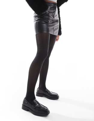 Pretty Polly - Blickdichte Strumpfhose in schimmerndem Schwarz