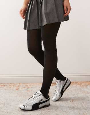 Pretty Polly - Blickdichte Strumpfhose in schimmerndem Schwarz